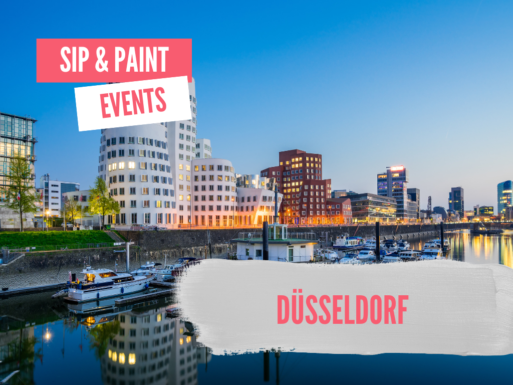 Sip and Paint Düsseldorf: kreative Drink and Paint Events finden in Düsseldorf ständig statt.