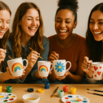 Tassen bemalen erfreut vor allem Mädels, die was zu feiern haben. Es macht einfach Spaß und ist ein kreatives Event Format