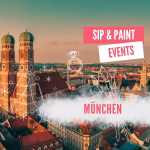 Sip and Paint München - die Skyline von München mit der berühmten Kirche - die Stadt ist ein Mekka für kreative Art Events