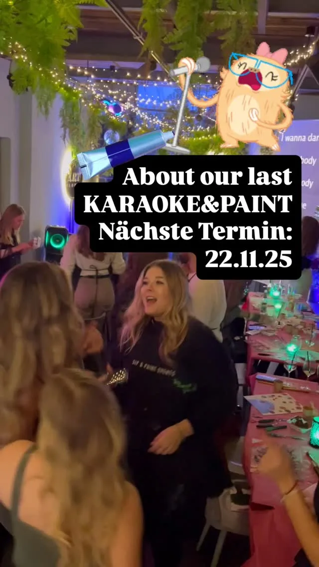 Mis amoooores!!! Danke! Das war Mega!🤩🙏🏽🧑‍🎨🎤

Wir freuen uns schon auf the next time!!!!🤩💃🏽🤩💃🏽

Save your spot:
Karaoke&Paint 

📆. 22.11.25

⏰. 18:30

📍. Nebenan Heidelberg 

#sipandpaint #sipandpaintheidelberg #art #fun #drinkandpaint #sipandpaintparty #heidelberg #jgaideen #artnight #Karaoke&Paint #karaoketime #karaoke #karaokenight